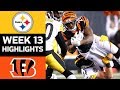 Steelers vs. Bengals | NFL Week 13 Game Highlights