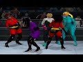 SvR2009 Elastigirl Vs Samus Vs Violet Parr Vs Spider Gwen Vs Catwoman Grey Vs Catwoman Purple