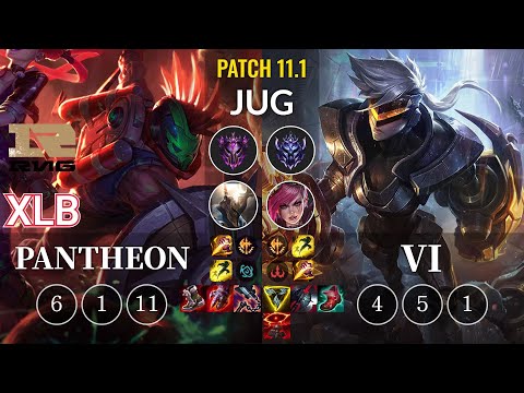 RNG XLB Pantheon vs Vi Jungle - KR Patch 11.1