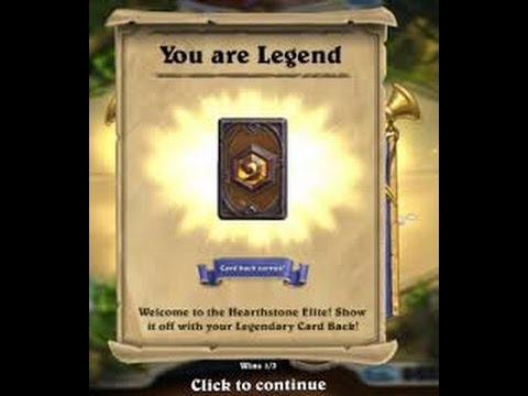 Hearthstone : finally using the cardback of legends