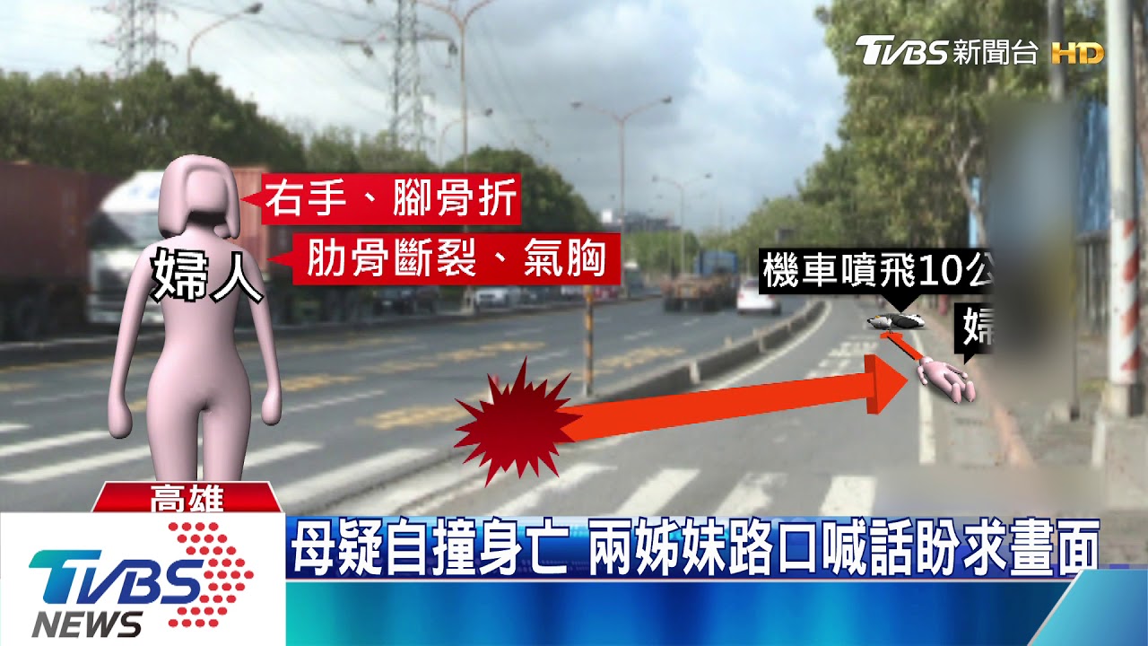 母疑自撞身亡 兩姊妹路口喊話盼求畫面