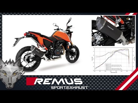 KTM 690 Duke Mod. 2016 with REMUS Slip-on and pre muffler system