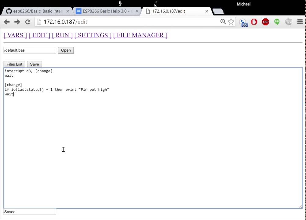 ESP8266 Basic Interrupts