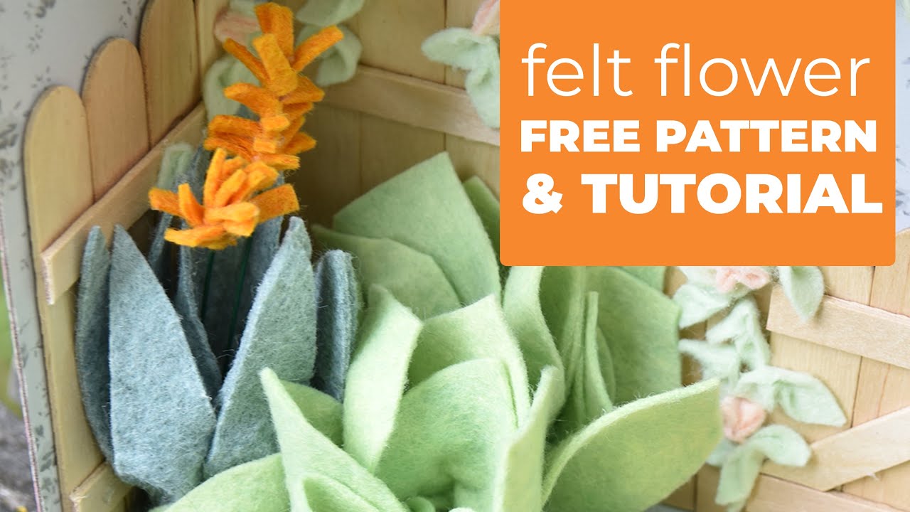 Free Felt Flower Pattern and Tutorial