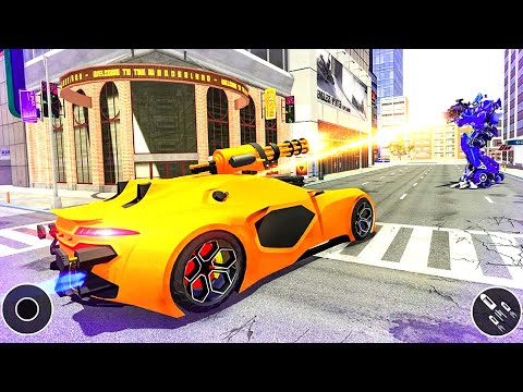 Robot car simulator with transformation–Police Robot Games|US Police Car Transform Robot War Rescue
