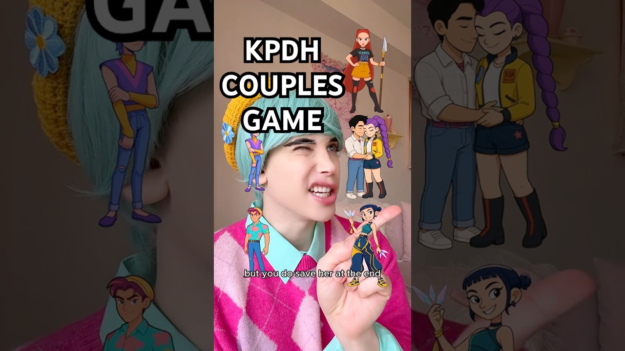 K POP DEMON HUNTERS LOVE GAME?! #shorts #kpopdemonhunters #filtergame #kpop #couples
