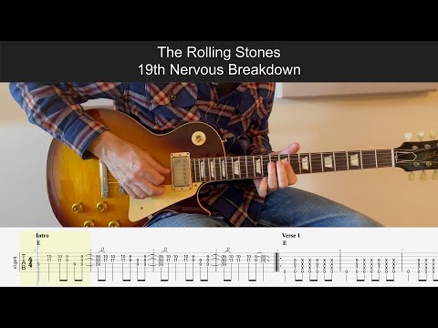 Rolling Stones - 19th Nervous Breakdown - (Play along guitar tabs video)