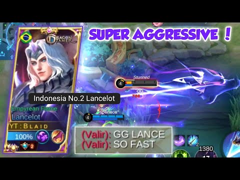 TOP GLOBAL LANCELOT MODE AGGRESSIVE DESTROY ENEMY AND CARRY TEAM EASY 🔥 LANCELOT FASTHAND - MLBB