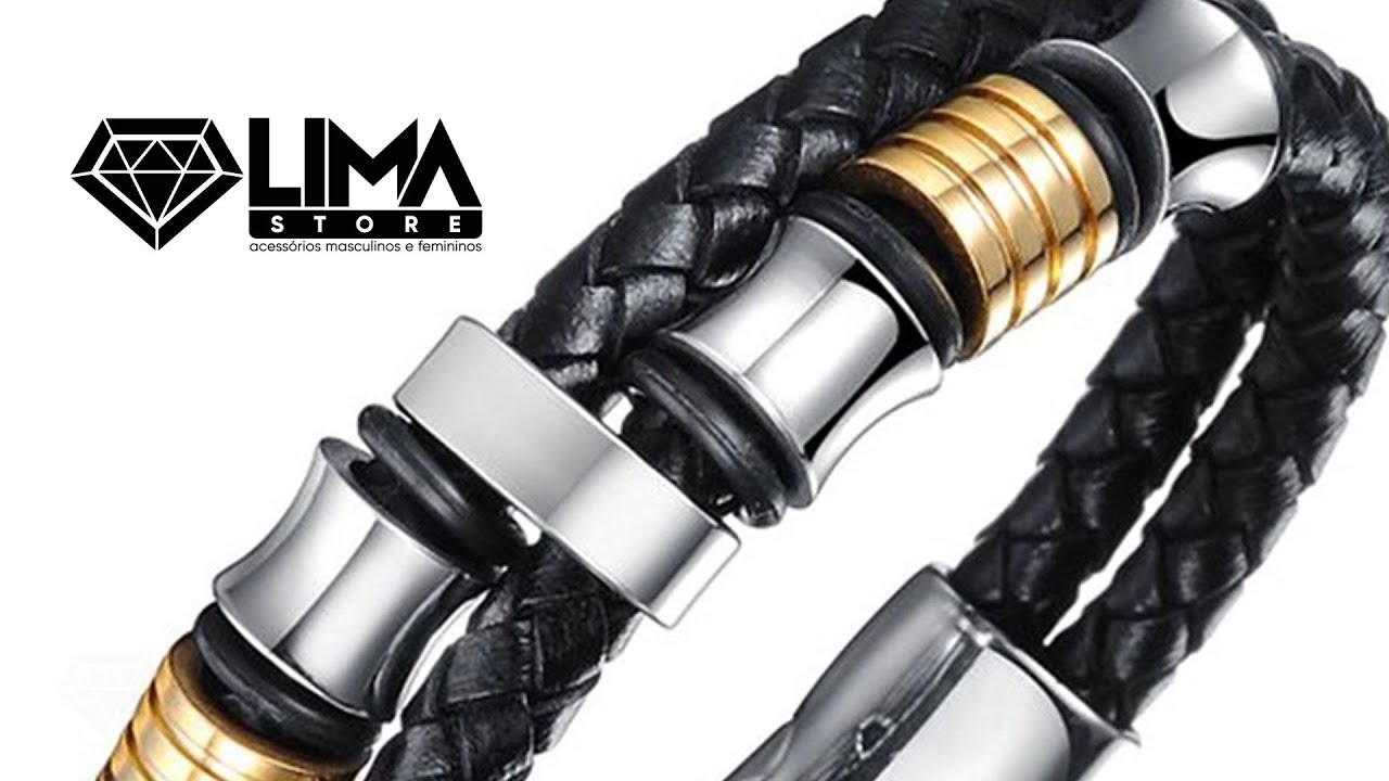 Pulseiras masculinas de couro legítimo Lima Store - Lima Store
