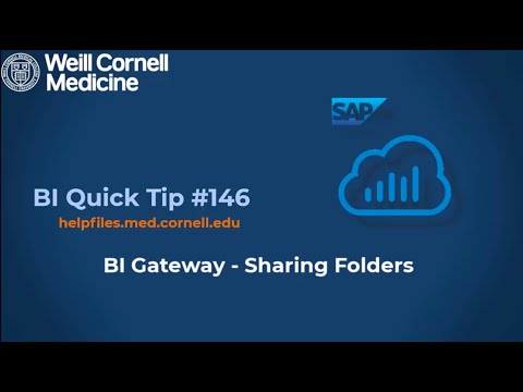 BI Quick Tip #146: How to share folders in the BI Gateway