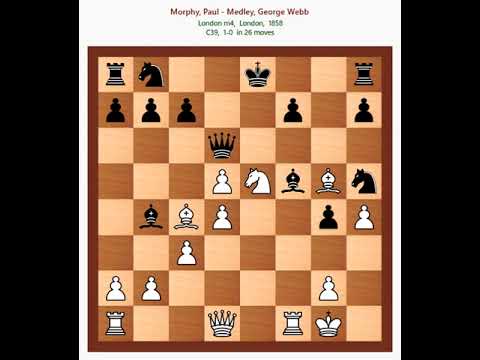 Morphy Paul -  Medley, George Webb |chess games| #shorts