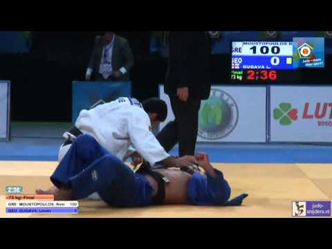 Judo 2013 European Championships Juniors Sarajevo: Moustopoulos (GRE) - Gugava (GEO) [-73kg] final