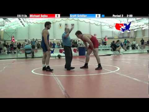 University Nat`ls FS  96 KG / 211.5 lbs: Michael Sojka vs. Scott Schiller