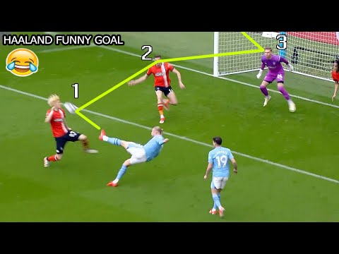 Erling Haaland Funny CRAZY Goal Vs Luton Town 😅🔥