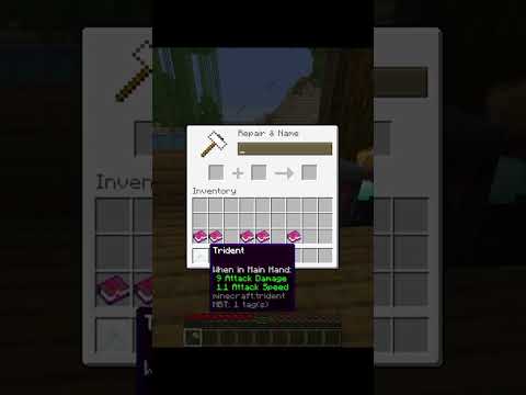 How To Make Your Minecraft Trident overpowered #shorts #minecraft