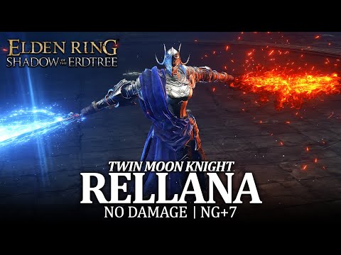 Rellana, Twin Moon Knight Boss Fight (No Damage / No Parry / NG+7) [Elden Ring DLC]