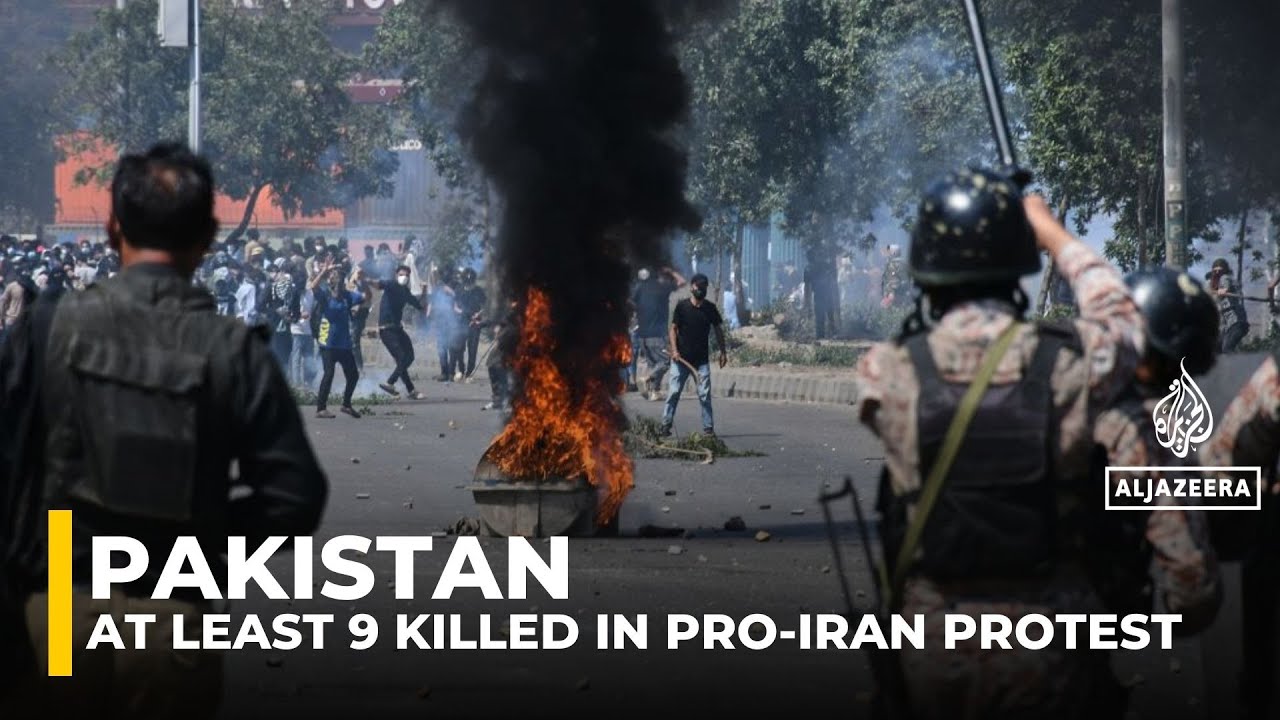 At least nine killed in pro-Iran protest at US consulate in Pakistan’s Karachi