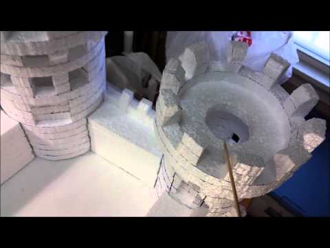 Castle Terrain, Wizard Keep Project WIP 5 - Towers, Merlons, and Trim