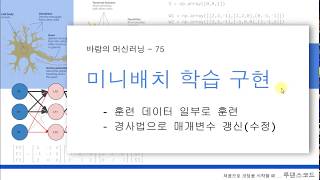 바람의 머신러닝 75 - 신경망 훈련과 테스트 장면