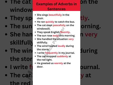 Examples of Adverbs in Sentences | Adverbs in Sentences #spokenenglish