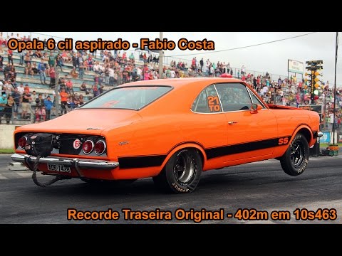 Opala 6 cil aspirado - Fabio Costa - Recorde TO - 402m em 10s463