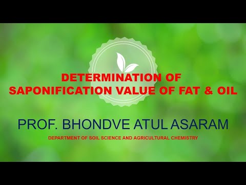 Determination of Saponification value of Fat or Oil
