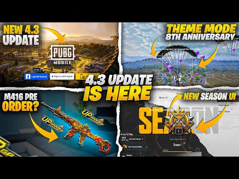 M416 Pre Order Event Date | 8Th Anniversary Theme Mode | New UI In 4.3 Update |PUBGM 