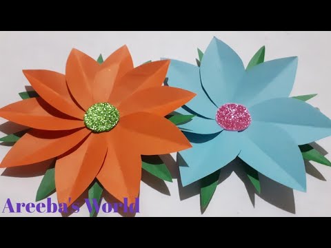 Paper flowers/ easy paper flowers/Origami paper crafts/Areeba's World