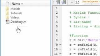 Matlab Function - Folder Listing-dir( )