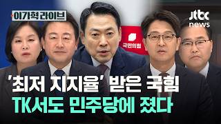 '최저 지지율' 받은 국힘, TK서도 민주당에 졌다｜이가혁 라이브