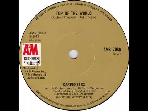 UK New Entry 1973 (202) Carpenters - Top Of The World