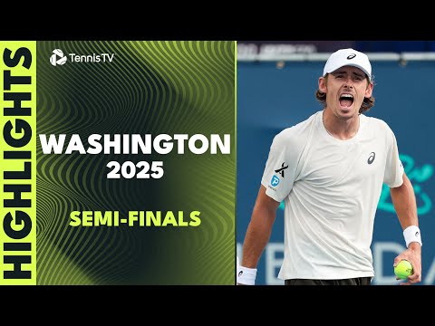 De Minaur Faces Moutet; Shelton & Davidovich Fokina Clash | Washington 2025 Semi-Final Highlights