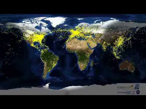 World Air Traffic 24 Hour Period