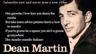Video thumbnail of "Dean Martin - Mambo Italiano - Lyrics"