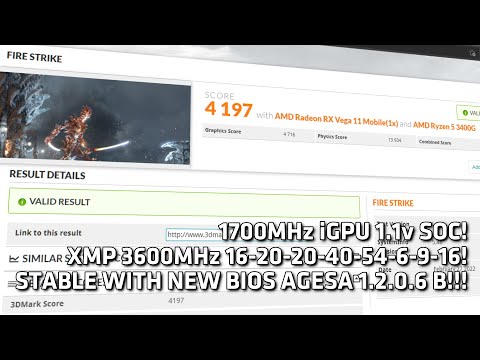AGESA 1.2.0.6 B Makes My 3400G Performs Very Impressive!