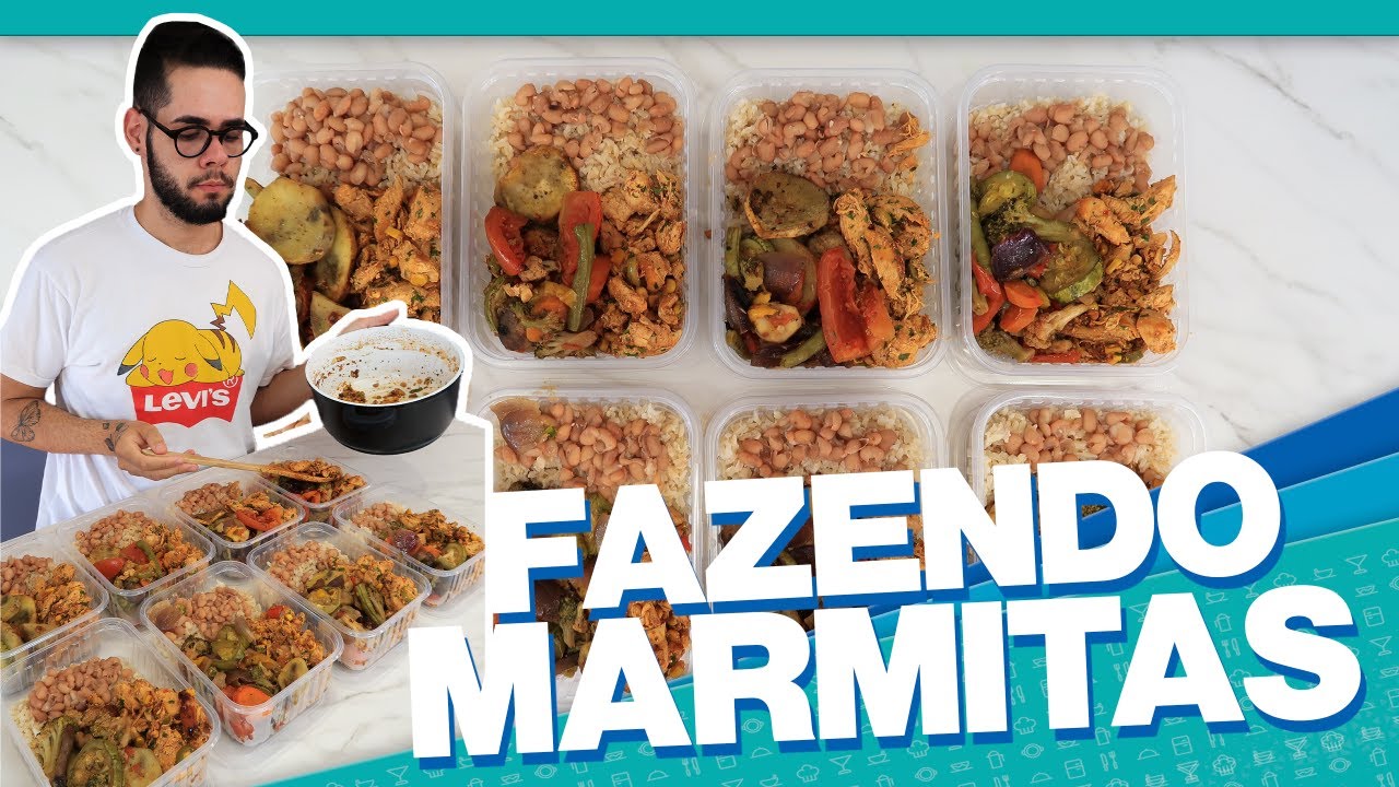 PREPARANDO MARMITAS FIT PRA SEMANA | CARDÁPIO COMPLETO, FÁCIL E GOSTOSO
