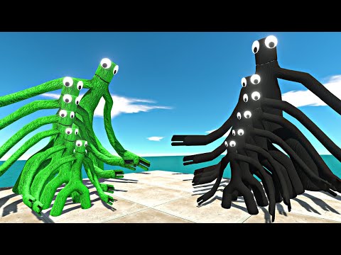 Growing Rainbow Friends Green vs Shadow Itself - Animal Revolt Battle Simulator