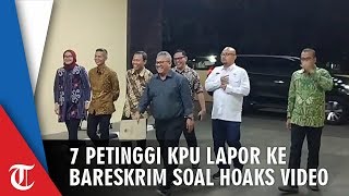 Anggap Tuduhan Hoaks Video Server Settingan Serius, 7 Petinggi KPU Lapor ke Bareskrim