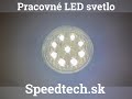 LED svetlo  na pracovné stroje - 9x3W LED / 10-30V okrúhle ECER (128x110x35mm) - Video Youtube