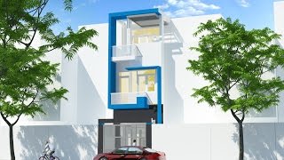 preview picture of video 'Dạy học 3d sketchup 35 tại tphcm Vẽ phối cảnh nhà phố learning study 3d draw a perpective of a house'