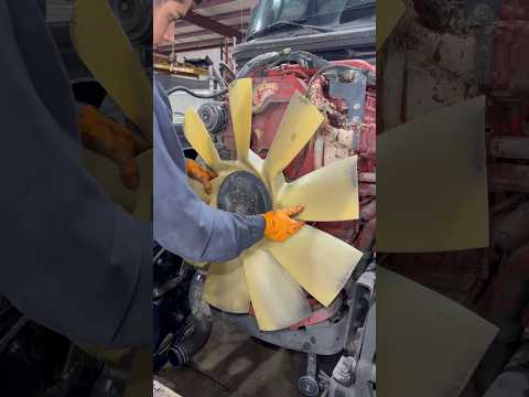 Front crankshaft seal replacement. How it should be done 😂 #mechanic #trucks #autorepair #essential