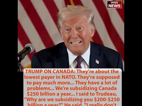 TRUMP: Everybody's coming! I'm not used to it! CANADA lowest payer in NATO, Wayne Gretzky governor