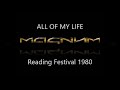 Magnum - All of My Life (Reading Festival 1980)