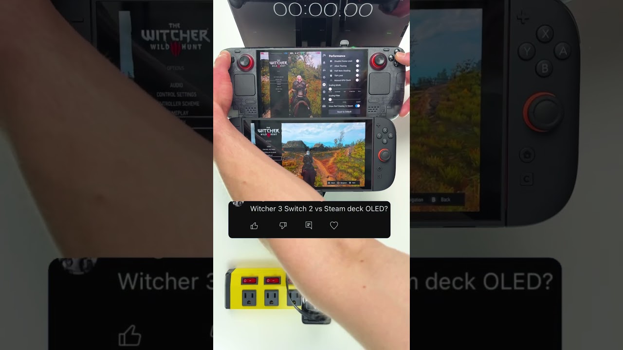 The Witcher 3 Switch 2 vs Steam Deck #thewitcher3 #switch2 #steamdeck