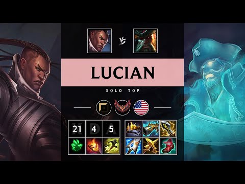 Lucian Top vs Gangplank - NA Grandmaster Patch 25.09