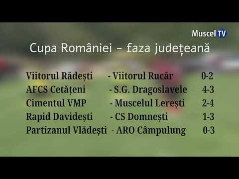 Jurnal MUSCEL TV 09.11.2022 SPORT – fotbal – Cupa României - Rezultate