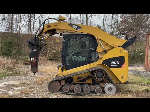 Caterpillar H65D H65DS  Rock Concrete Breaker Demo on Cat 297C