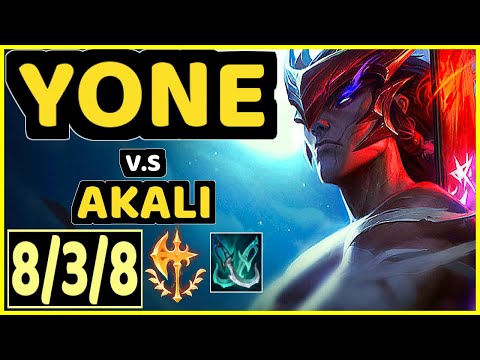 TEDDY (YONE) vs AKALI - 8/3/8 KDA MID CHALLENGER GAMEPLAY - KR