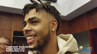 D'Angelo Russell Postgame Presser: Nets Defeat Knicks 117-83 | What's The 411Sports | Brooklyn Nets
