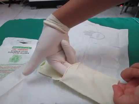 Donning sterile gloves - Removing sterile gloves - Nurse